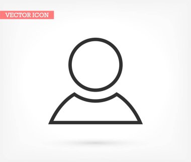 İnsan vektör simgesi, lorem ipsum Düz Tasarım