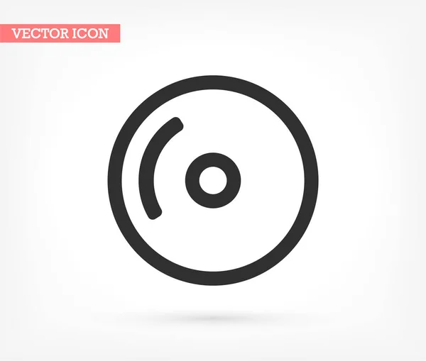 Icono de vector de disco, lorem ipsum Diseño plano — Vector de stock