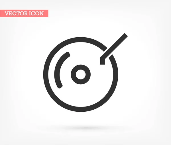 Icono de vector de disco, lorem ipsum Diseño plano — Vector de stock