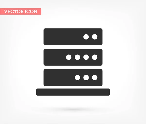 Server-Vektor-Symbol, lorem ipsum flaches Design — Stockvektor