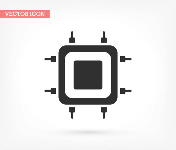 Icono de vector de Cpu, lorem ipsum Diseño plano — Vector de stock