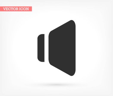 Hoparlör vektör simgesi, lorem ipsum Düz Tasarım