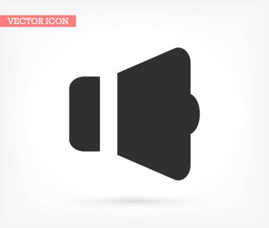 Hoparlör vektör simgesi, lorem ipsum Düz Tasarım