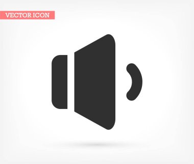 Hoparlör vektör simgesi, lorem ipsum Düz Tasarım