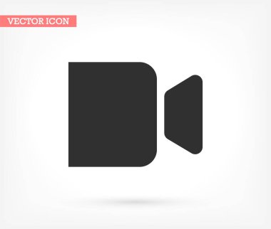 Kamera vektör simgesi, lorem ipsum düz tasarım