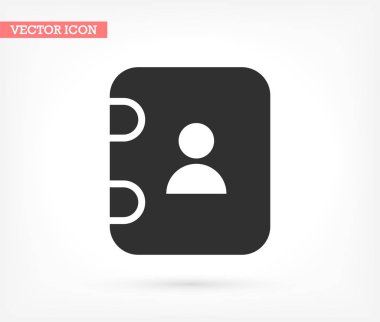 Klasik telefon vektör simgesi, lorem ipsum düz tasarım