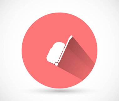 Çanta vektör simgesi, lorem ipsum Düz Tasarım