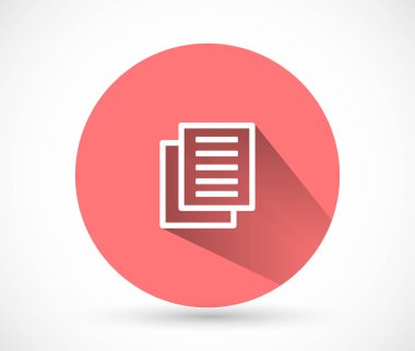 Dosya vektör simgesi, lorem ipsum düz tasarım