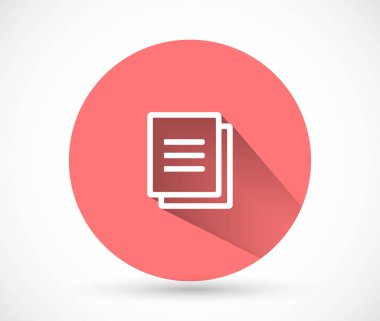Dosya vektör simgesi, lorem ipsum düz tasarım
