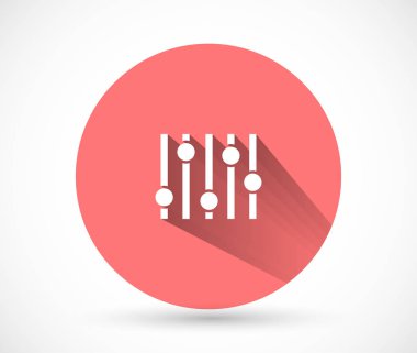 Müzik vektör simgesi, lorem ipsum düz tasarım ayarları