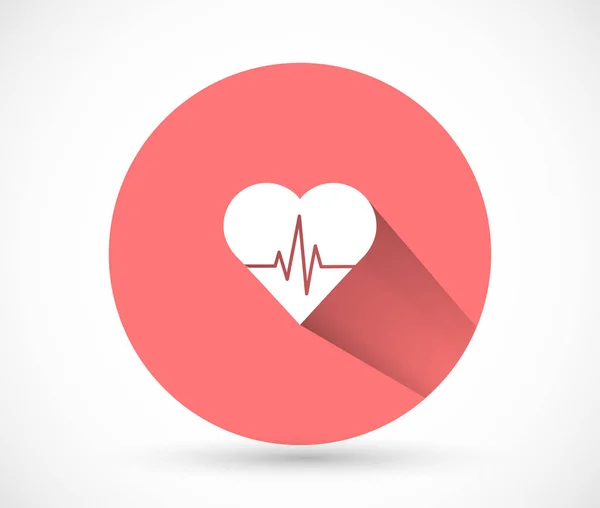 Icono del vector Heartbeat, lorem ipsum Diseño plano — Vector de stock