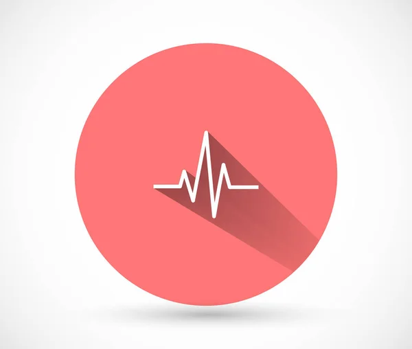 Icône Heartbeat, lorem ipsum Design plat — Image vectorielle
