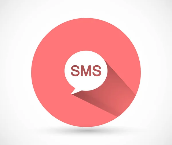 Sms vektör simgesi, lorem ipsum düz tasarım