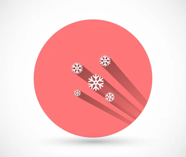Ícone de vetor de neve, lorem ipsum Design plano — Vetor de Stock