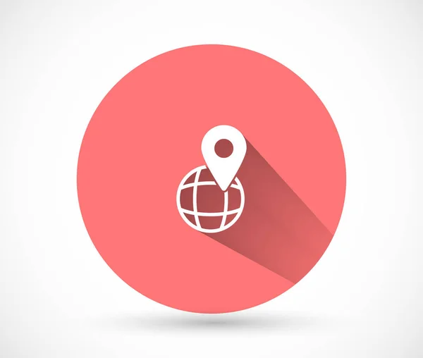 Globe map vector icon , lorem ipsum Flat design — Stock Vector