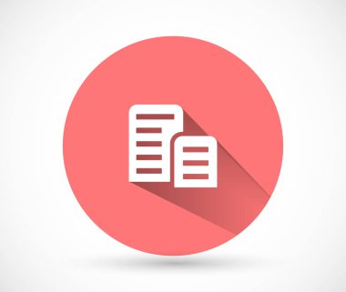 Liste vektör simgesi, lorem ipsum Düz Tasarım