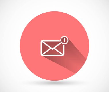 Sms vektör simgesi, lorem ipsum düz tasarım