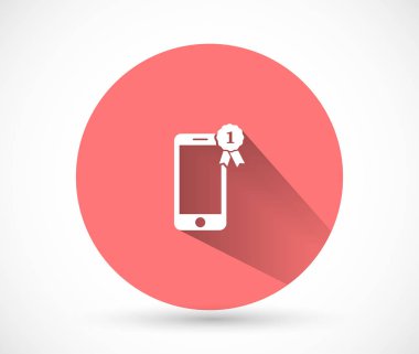 Ödül vektör simgesi, lorem ipsum düz tasarım