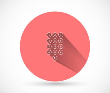 Klavye vektör simgesi, lorem ipsum Düz Tasarım