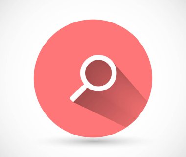 Bir erkek vektör simgesi ile büyüteç, lorem ipsum düz dizayn