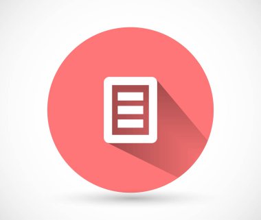 Liste vektör simgesi, lorem ipsum Düz Tasarım