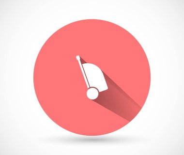 Çanta vektör simgesi, lorem ipsum Düz Tasarım