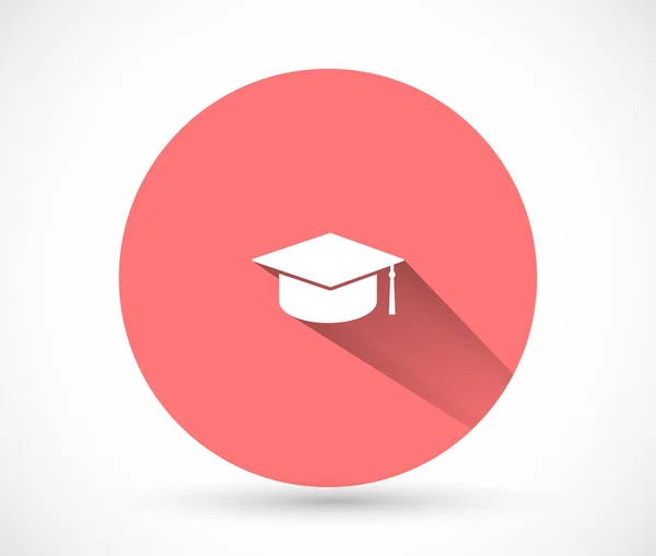 Graduation cap vector icon, lorem ipsum Platte uitvoering — Stockvector