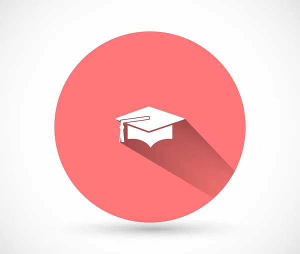 Graduation cap vector icon , lorem ipsum Flat design — 스톡 벡터