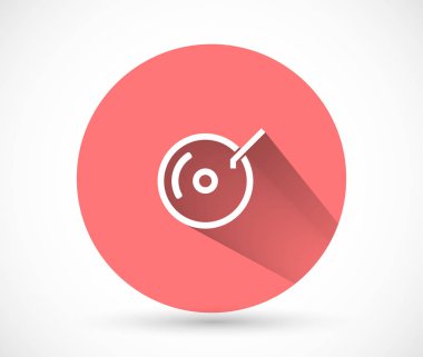 Disk vektör simgesi, lorem ipsum Düz Tasarım