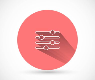 Müzik vektör simgesi, lorem ipsum düz tasarım ayarları