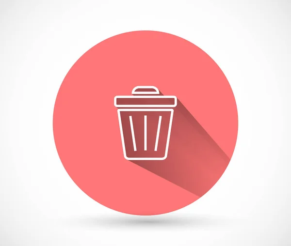 Trash-Vektor-Symbol, lorem ipsum flaches Design — Stockvektor