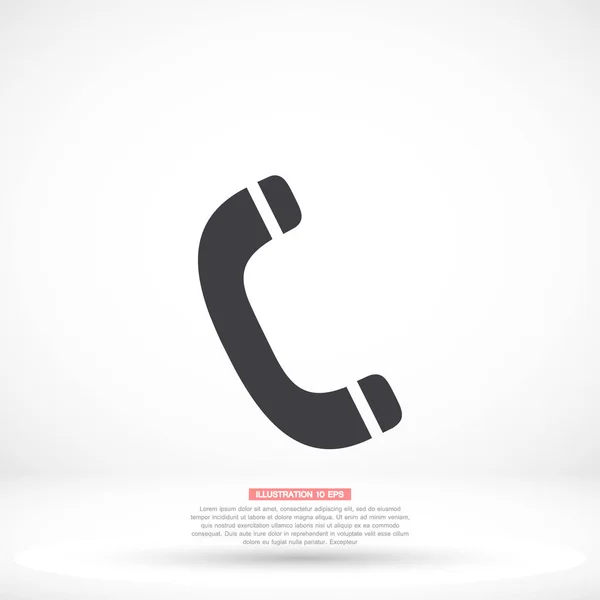 Vintage telefoon vector icoon, lorem ipsum Flat design — Stockvector