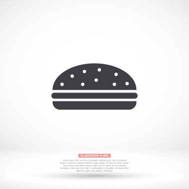 Burgeicon, burgevtor vektör simgesi, lorem ipsum düz tasarım
