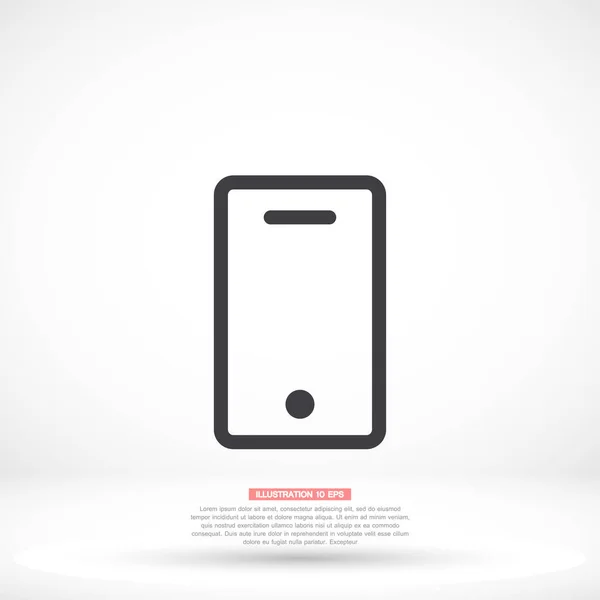Icône vectorielle de téléphone, lorem ipsum Conception plate — Image vectorielle