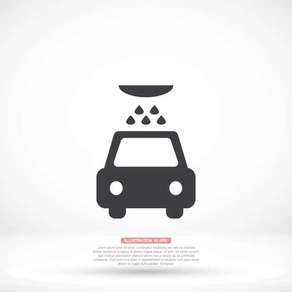 Icono de vector de lavado de coches, lorem ipsum Diseño plano — Archivo Imágenes Vectoriales