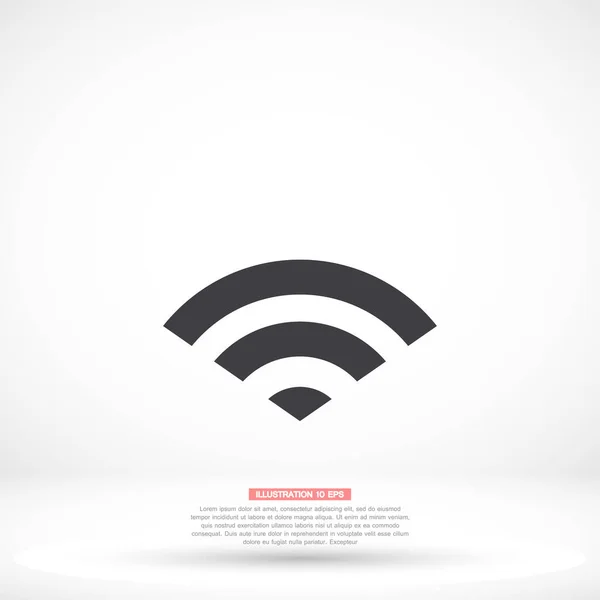 Wi-Fi vector icon , lorem ipsum Flat design — Stock Vector