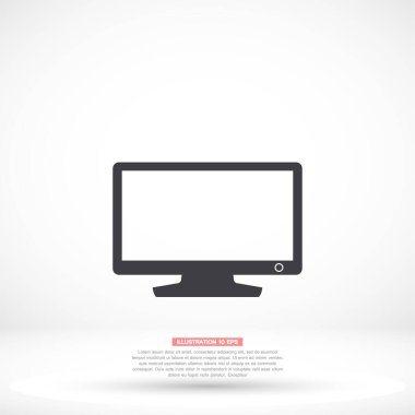 İzleyici vektör simgesi, lorem ipsum Düz Tasarım