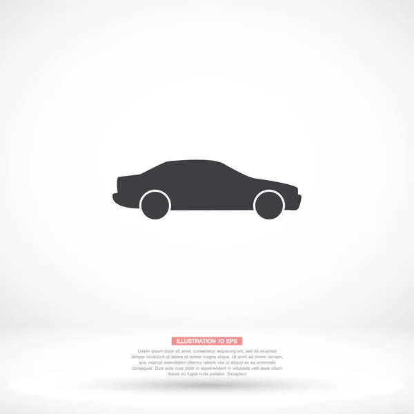 Icono de vector de coche, lorem ipsum Diseño plano — Vector de stock