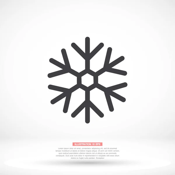 Ikona vektoru sněhu, lorem ipsum Plochý design — Stockový vektor