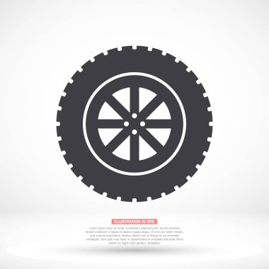 Ayarlar vektör simgesi, lorem ipsum Düz Tasarım