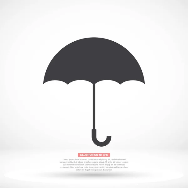 Ícone de vetor guarda-chuva, lorem ipsum Design plano — Vetor de Stock