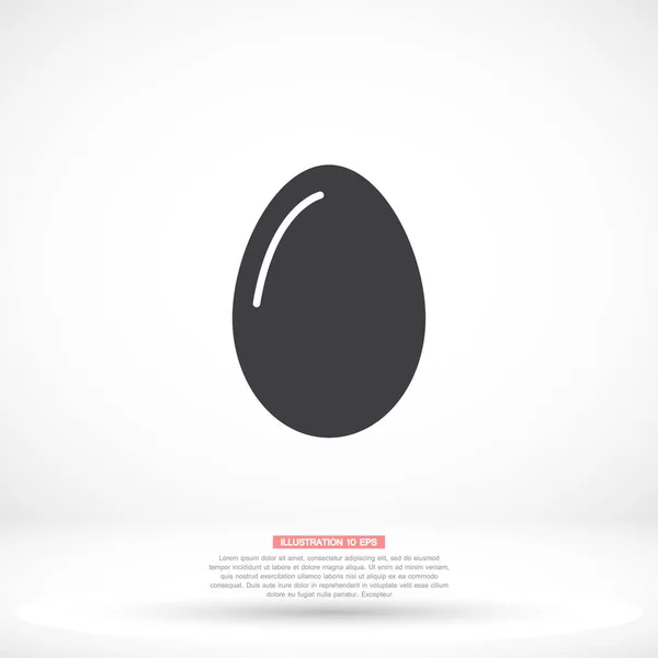 Wektor ikony jaja, solidna ilustracja, lorem ipsum płaska konstrukcja — Wektor stockowy