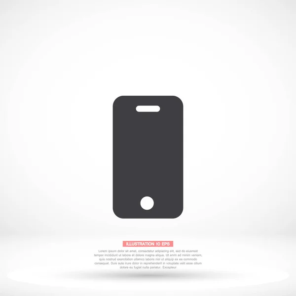 Smartphone-Symbol, Vektorillustration, lorem ipsum flaches Design — Stockvektor