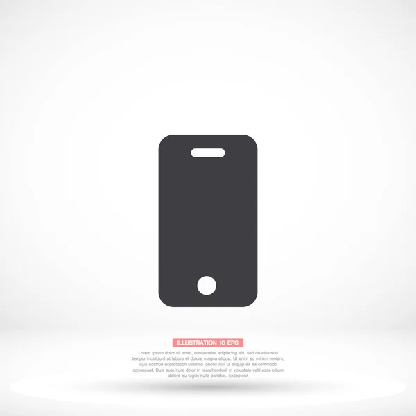 Smartphone ikon, vektor illustration, lorem ipsum Platt design — Stock vektor