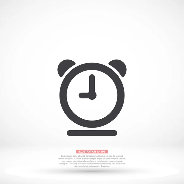 Clock vector icon , lorem ipsum Flat design — Stock Vector