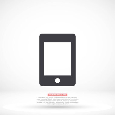 Telefon vektör simgesi, lorem ipsum Düz Tasarım