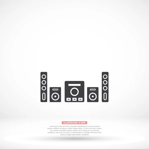 Loudspeaker vector icon , lorem ipsum Flat design — Stock Vector