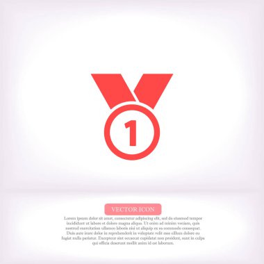 Ödül simgesi vektör simgesi, lorem ipsum düz tasarım
