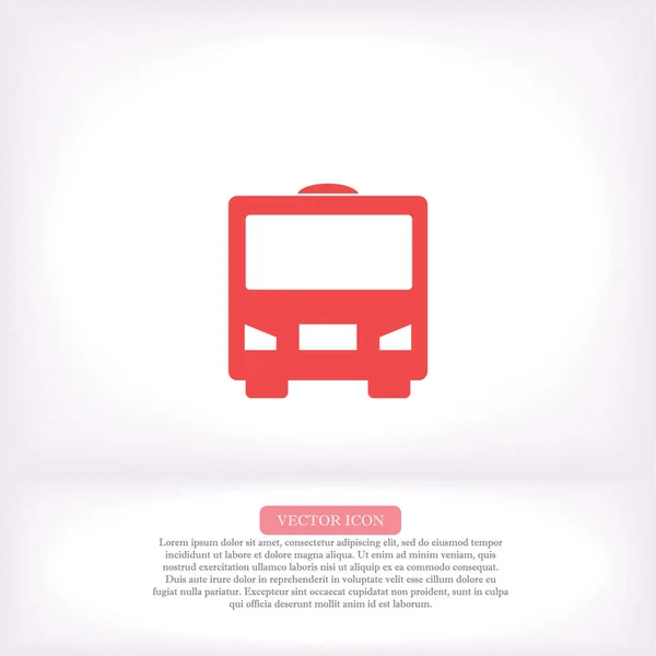 Bus vector icono, lorem ipsum Diseño plano — Archivo Imágenes Vectoriales