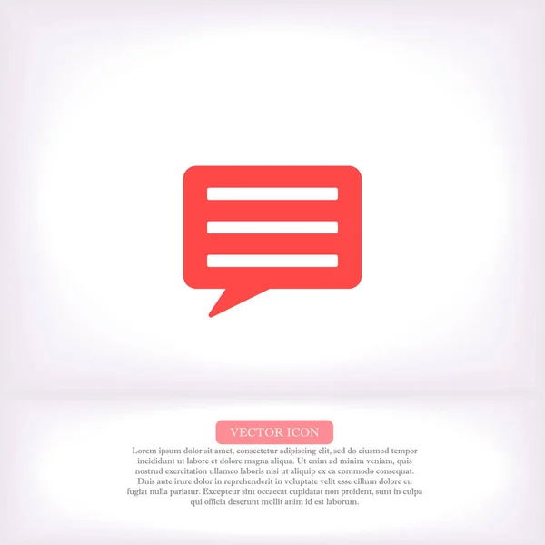 Chat sms vector icono, lorem ipsum Diseño plano — Archivo Imágenes Vectoriales